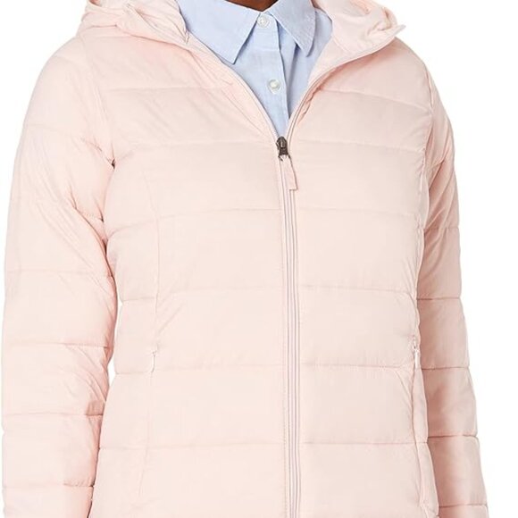 Women's Lightweight Water-Resistant Packable Hooded Puffer Coat (XS) - Picture 3 of 7